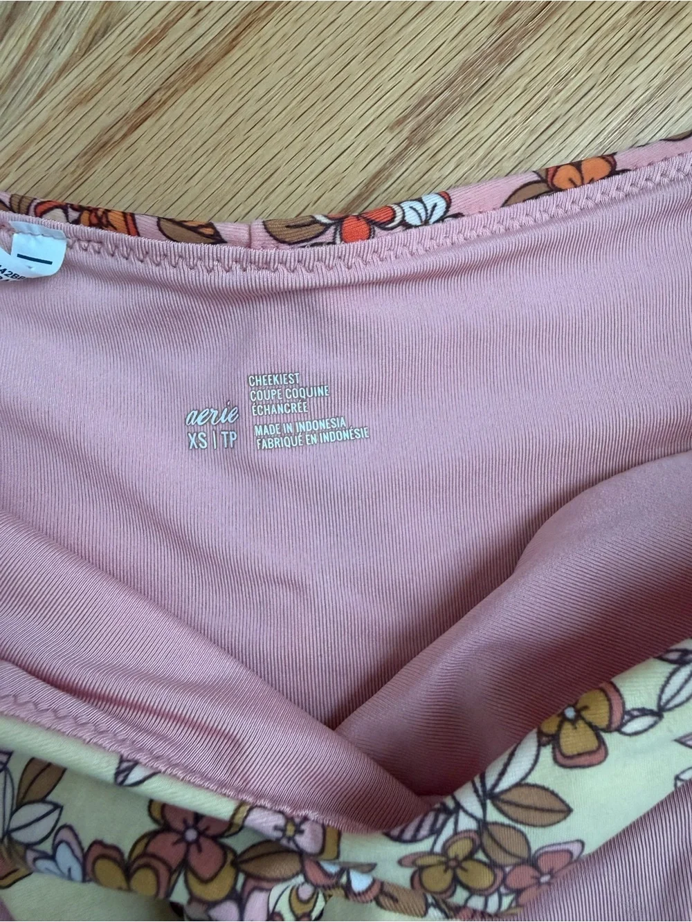 Aerie Floral Two-Piece Swim Bikini - Pink & Yellow